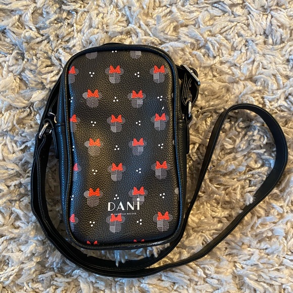 Danielle Nicole Black and Red Minnie Crossbody Bag - Picture 2 of 5